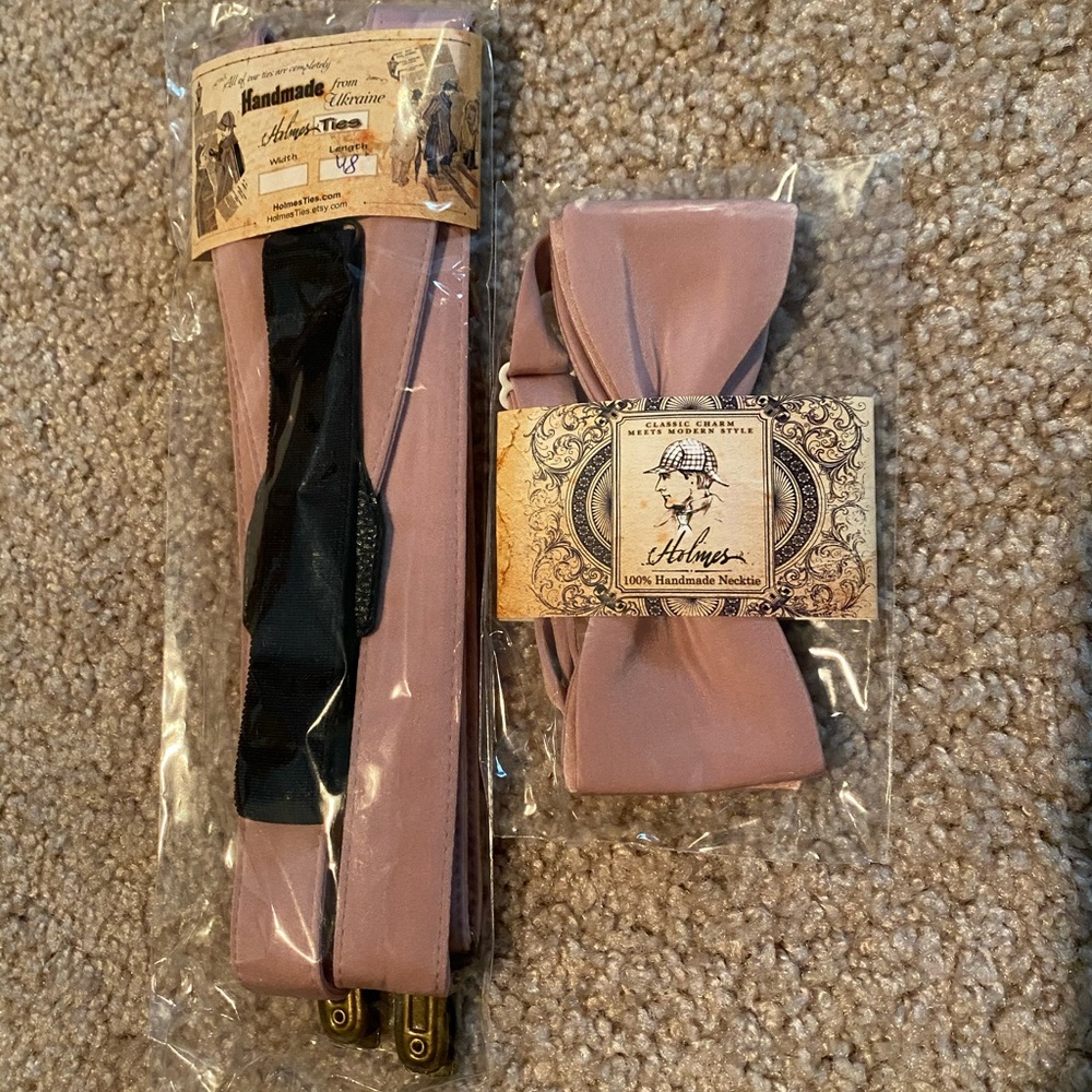 bow tie and suspenders
